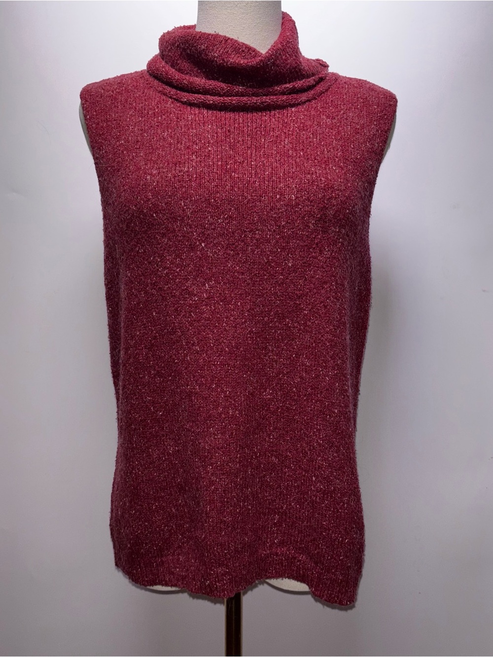August Silk Knits Sleeveless Cowl Neck Sweater Size XL